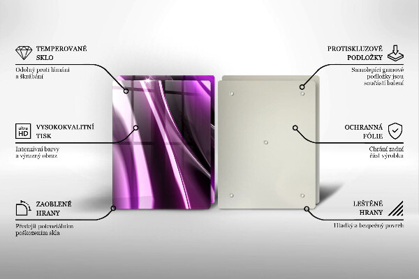 De vidrio templado Abstracción púrpura