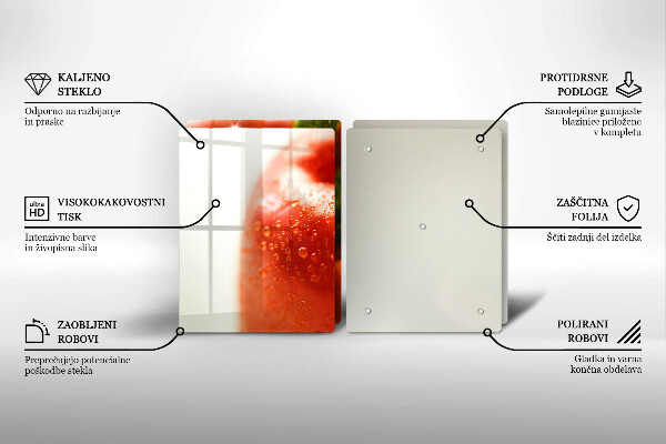 De vidrio templado Pimiento rojo