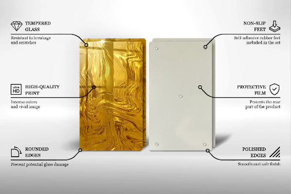 De vidrio templado Textura dorada