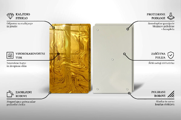 De vidrio templado Textura dorada