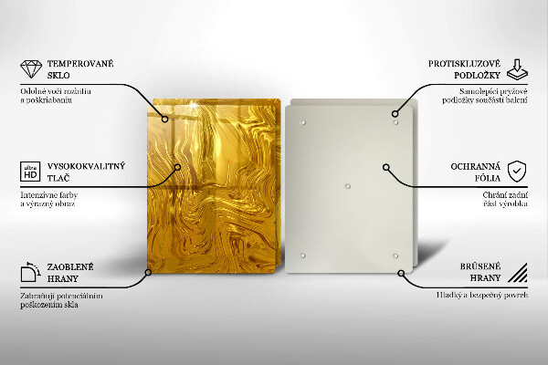 De vidrio templado Textura dorada