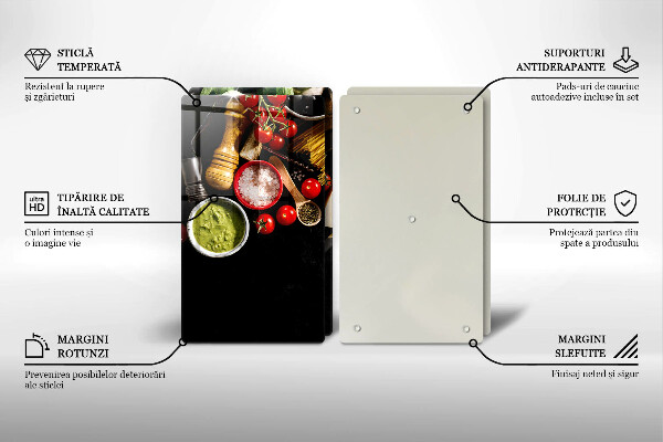 De vidrio templado Ingredientes y especias italianas