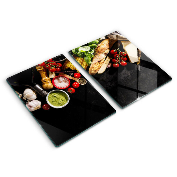 De vidrio templado Ingredientes y especias italianas