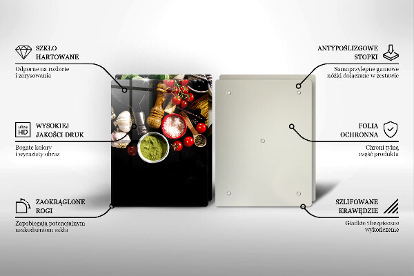 De vidrio templado Ingredientes y especias italianas