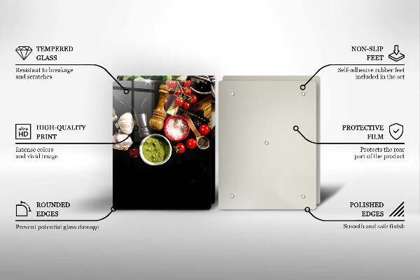 De vidrio templado Ingredientes y especias italianas