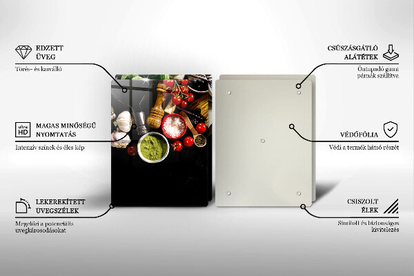 De vidrio templado Ingredientes y especias italianas