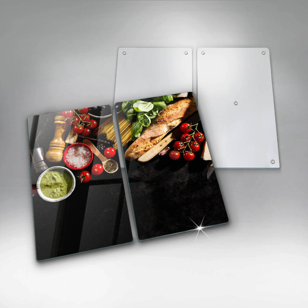 De vidrio templado Ingredientes y especias italianas