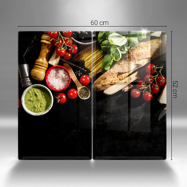 De vidrio templado Ingredientes y especias italianas