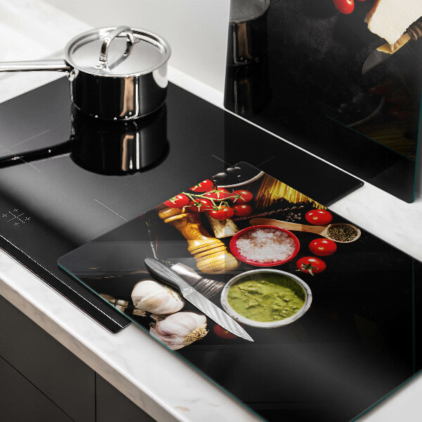 De vidrio templado Ingredientes y especias italianas