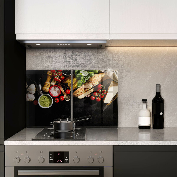 De vidrio templado Ingredientes y especias italianas