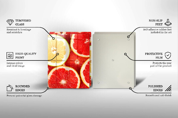 De vidrio templado Rodajas de pomelo