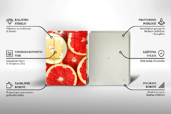 De vidrio templado Rodajas de pomelo