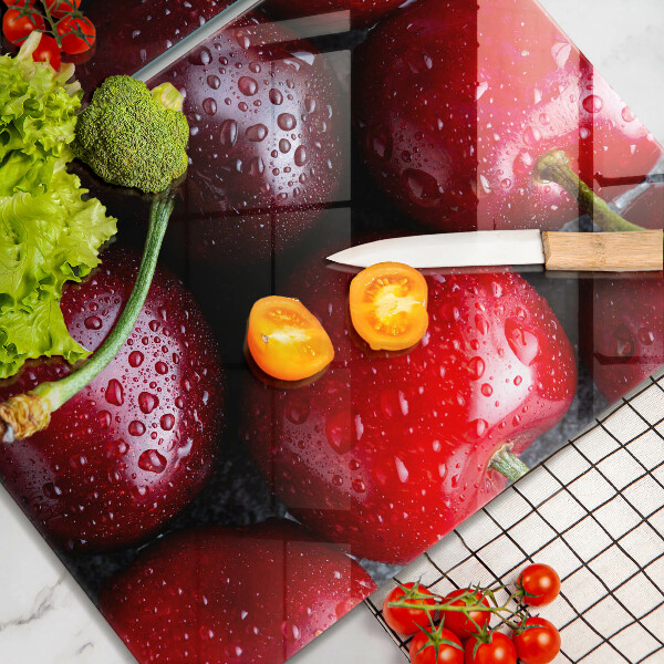 De vidrio templado Primer plano de cerezas