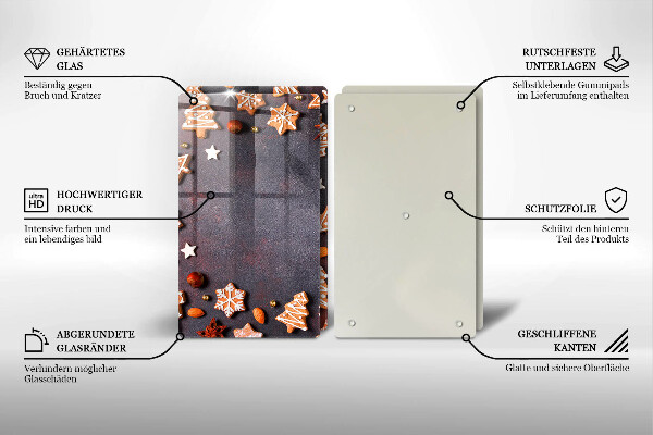 De vidrio templado Navidad de pan de jengibre