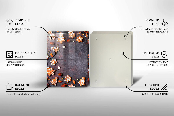 De vidrio templado Navidad de pan de jengibre