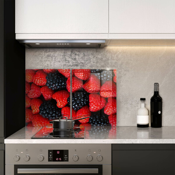 De vidrio templado Frambuesas y moras