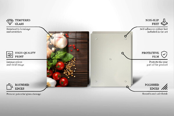 De vidrio templado Verduras en la mesa