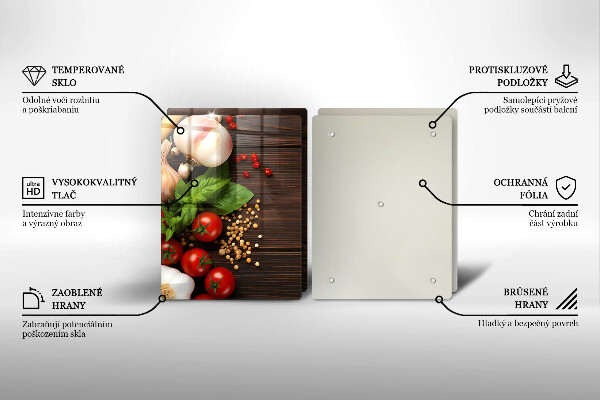 De vidrio templado Verduras en la mesa