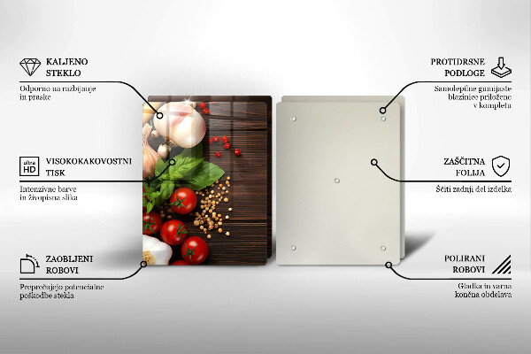 De vidrio templado Verduras en la mesa