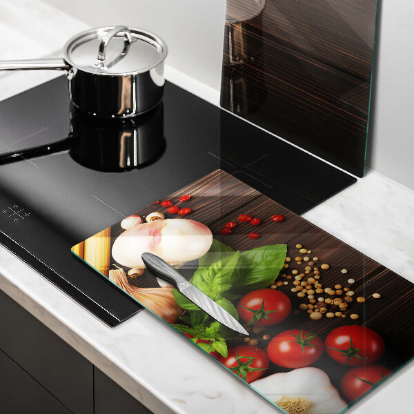 De vidrio templado Verduras en la mesa