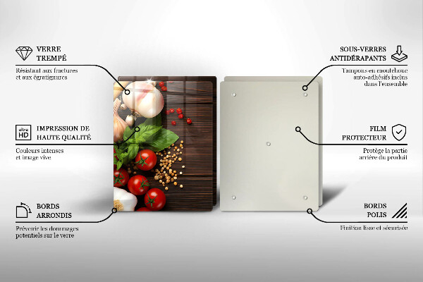 De vidrio templado Verduras en la mesa