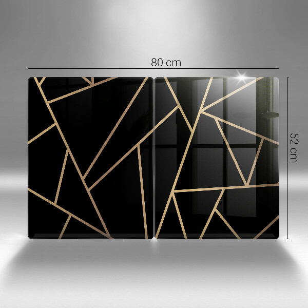 De vidrio templado Abstracción negra