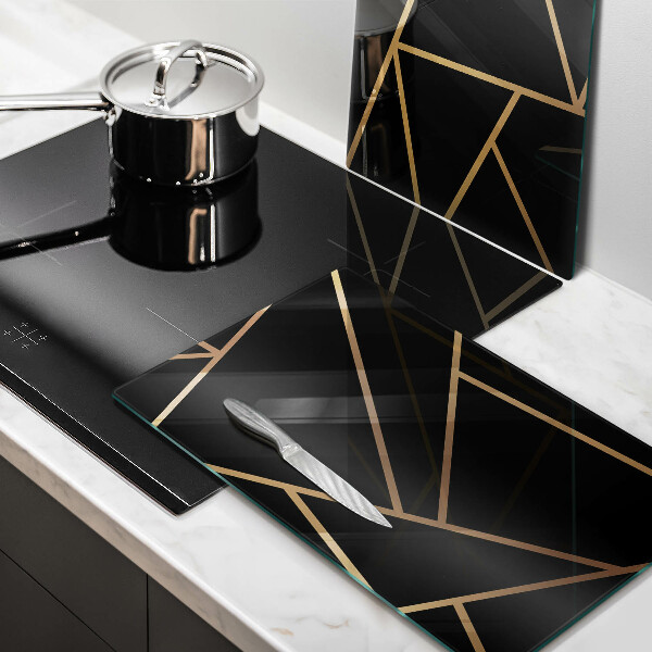 De vidrio templado Abstracción negra