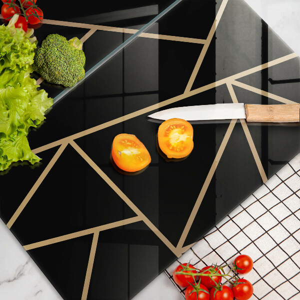 De vidrio templado Abstracción negra