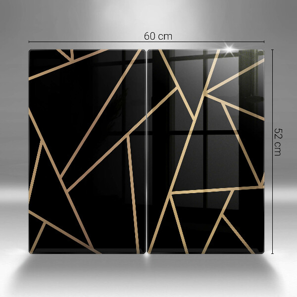 De vidrio templado Abstracción negra