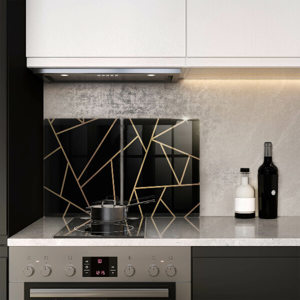 De vidrio templado Abstracción negra