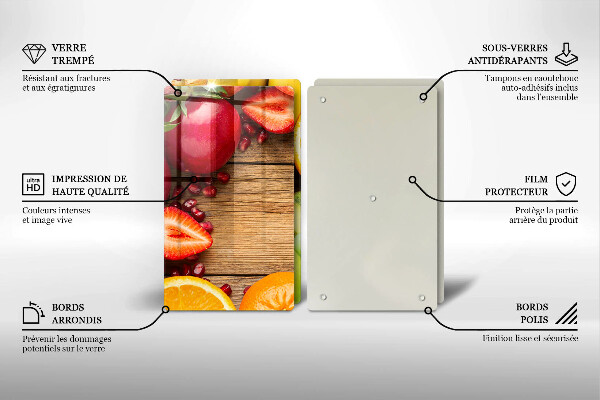 De vidrio templado Fruta fresca