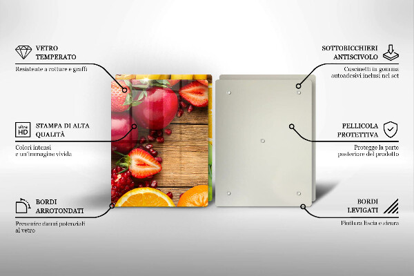 De vidrio templado Fruta fresca