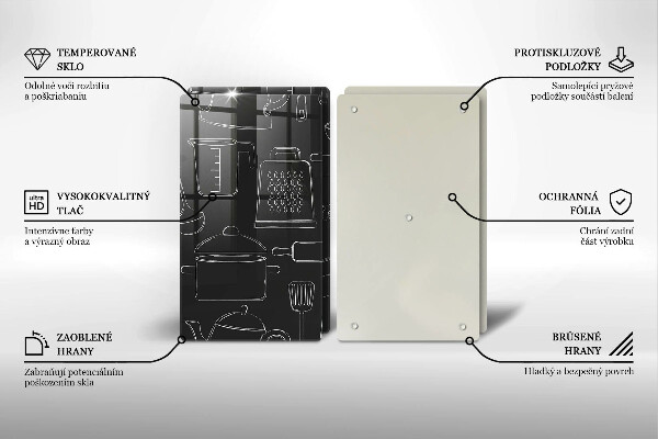 De vidrio templado Accesorios de cocina de dibujos animados