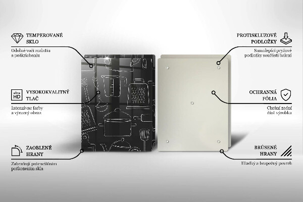 De vidrio templado Accesorios de cocina de dibujos animados