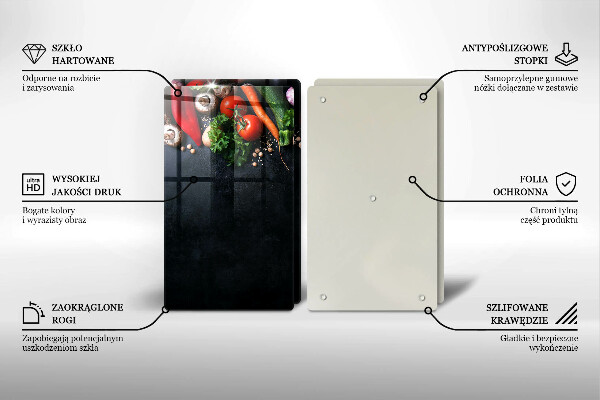 De vidrio templado Verduras coloridas