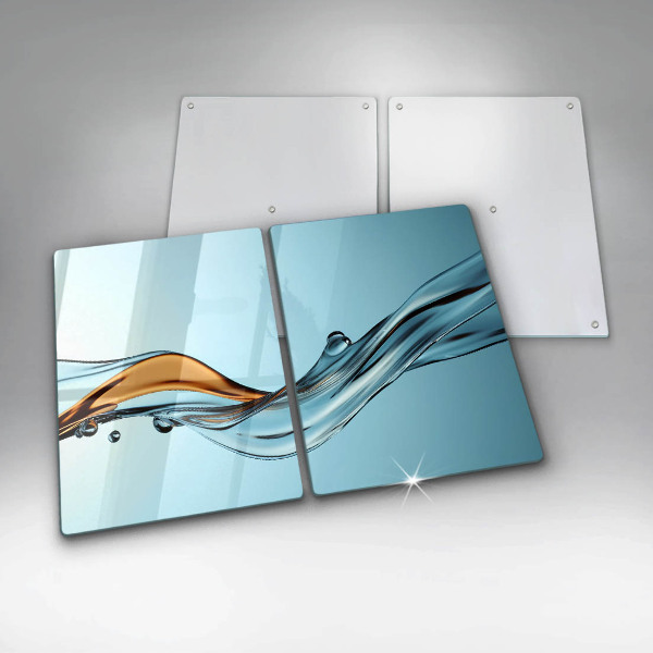 De vidrio templado Agua sobre un fondo azul