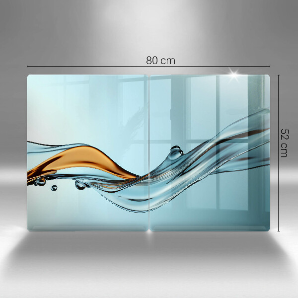 De vidrio templado Agua sobre un fondo azul