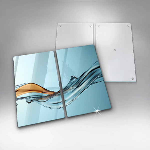 De vidrio templado Agua sobre un fondo azul