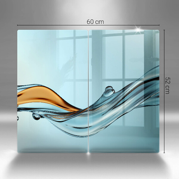 De vidrio templado Agua sobre un fondo azul