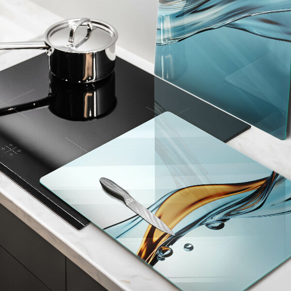 De vidrio templado Agua sobre un fondo azul