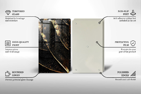 De vidrio templado Hoja de oro