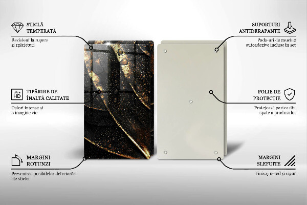 De vidrio templado Hoja de oro