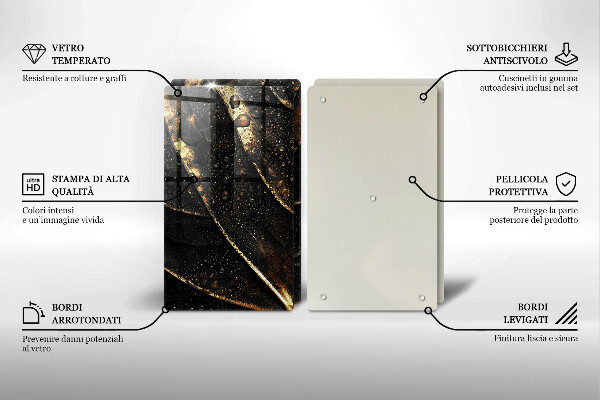 De vidrio templado Hoja de oro