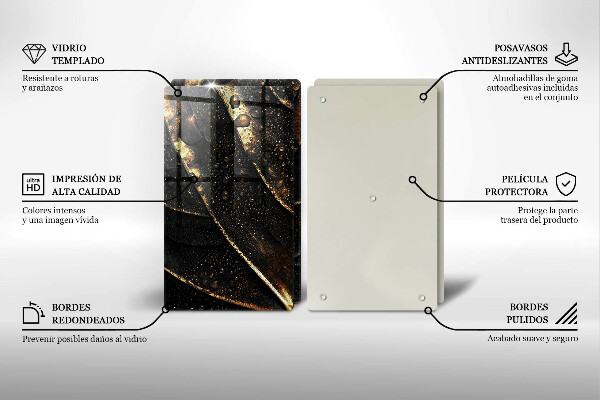 De vidrio templado Hoja de oro