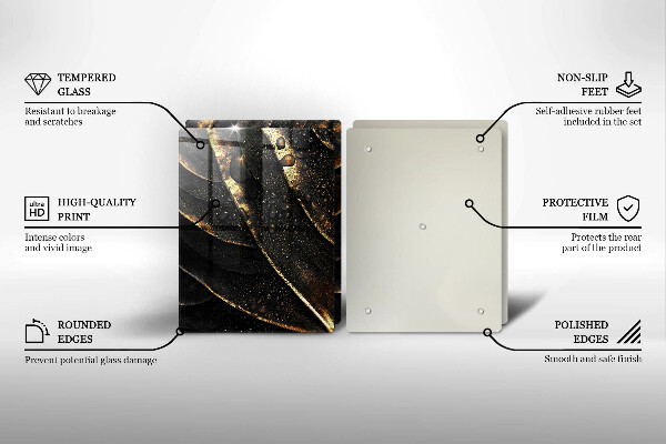 De vidrio templado Hoja de oro