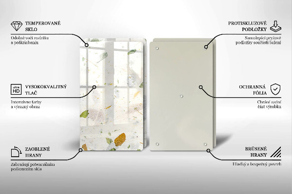 De vidrio templado Hojas cayendo