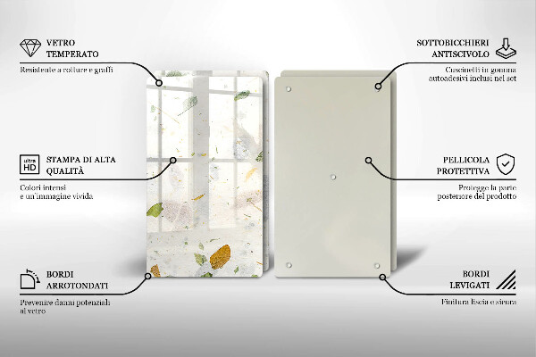 De vidrio templado Hojas cayendo