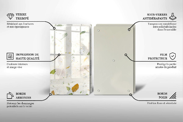 De vidrio templado Hojas cayendo