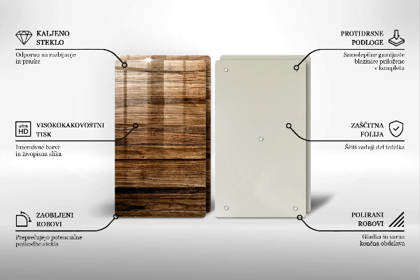 De vidrio templado Textura de madera