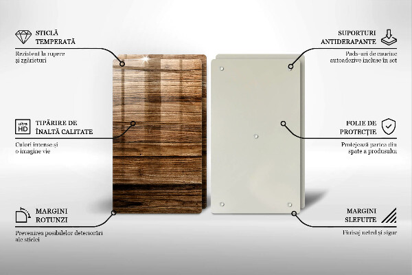 De vidrio templado Textura de madera